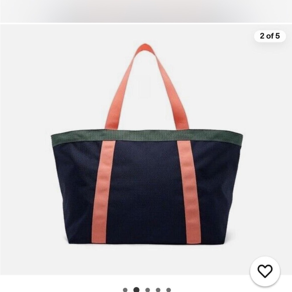NWT Victoria’s Secret Large weekender navy blue with pink and green Accents
